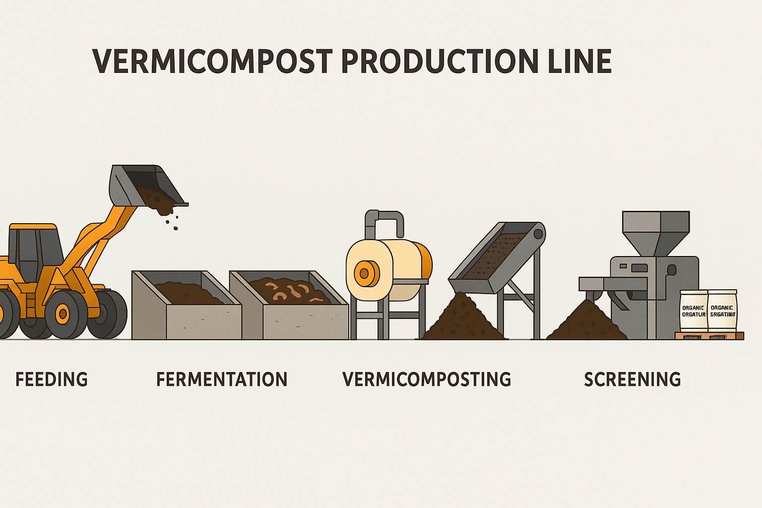 Vermicompost Production Line Setup Nature’s Way to Nutrient-Rich Fertilizer