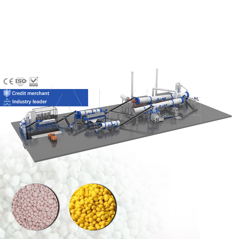 Organic and inorganic compound fertilizer production line